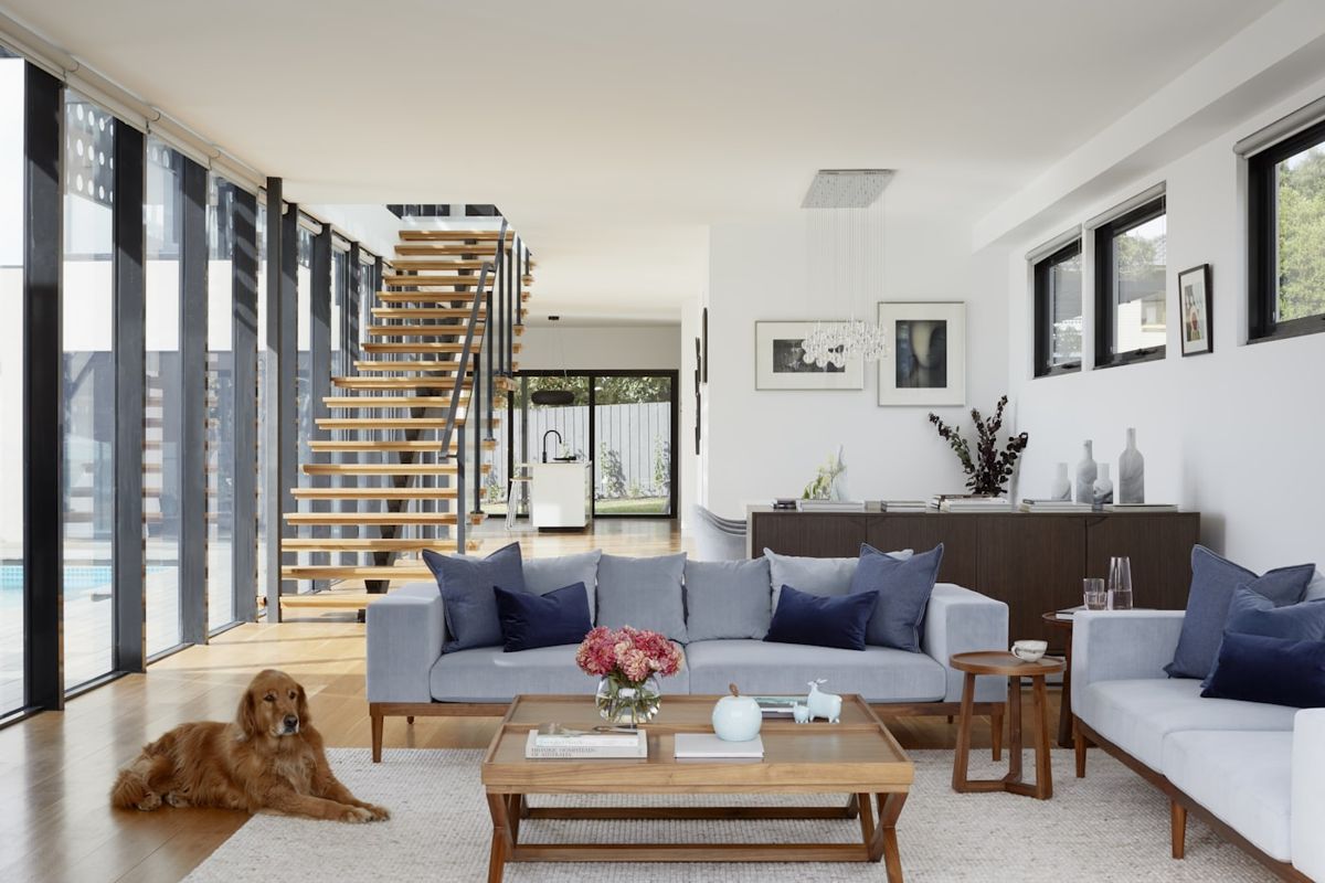 Open living and stair